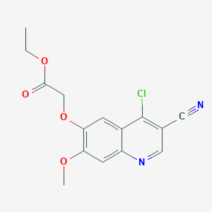 Acetic acid, 2-[(4-chloro-3-cyano-7-methoxy-6-quinolinyl)oxy]-, ethyl ester