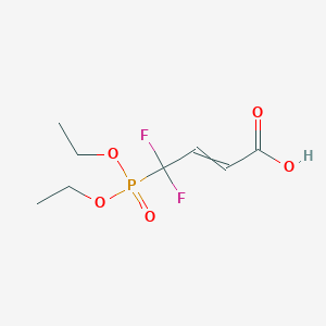 4-(Diethoxyphosphoryl)-4,4-difluorobut-2-enoic acid