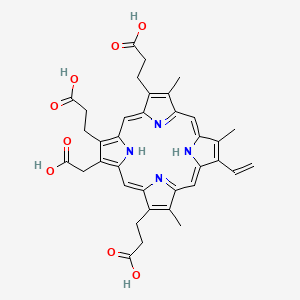 molecular formula C36H36N4O8 B1257652 Dehydroisocoproporphyrinogen CAS No. 86154-18-9