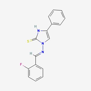 3-[(E)-(2-fluorophenyl)methylideneamino]-5-phenyl-1H-imidazole-2-thione