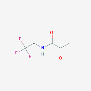 molecular formula C5H6F3NO2 B12576640 Propanamide, 2-oxo-N-(2,2,2-trifluoroethyl)- CAS No. 194022-26-9