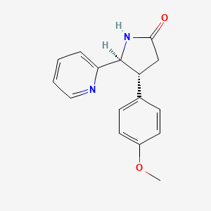 2-Pyrrolidinone, 4-(4-methoxyphenyl)-5-(2-pyridinyl)-, (4R,5S)-