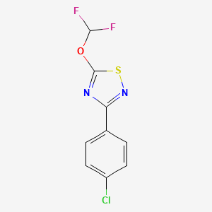 1,2,4-Thiadiazole, 3-(4-chlorophenyl)-5-(difluoromethoxy)-