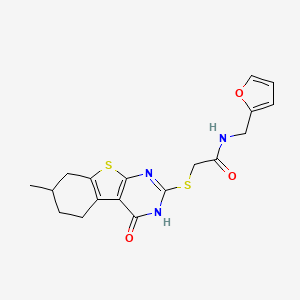 Acetamide,N-(furan-2-ylmethyl)-2-[(1,4,5,6,7,8-hexahydro-7-methyl-4-oxo[1]benzothieno[2,3-D]pyrimidin-2-YL)thio]-