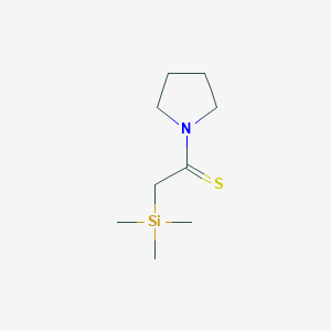 1-(Pyrrolidin-1-yl)-2-(trimethylsilyl)ethane-1-thione