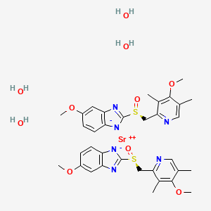 molecular formula C34H44N6O10S2S B1257675 埃索美拉唑锶 CAS No. 934714-36-0