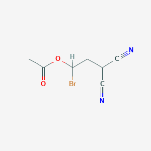 1-Bromo-3,3-dicyanopropyl acetate