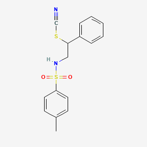 2-[(4-Methylbenzene-1-sulfonyl)amino]-1-phenylethyl thiocyanate