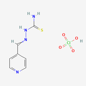 Perchloric acid--2-[(pyridin-4-yl)methylidene]hydrazine-1-carbothioamide (1/1)