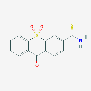 9,10,10-Trioxo-9,10-dihydro-10lambda~6~-thioxanthene-3-carbothioamide