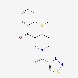 [2-(Methylthio)phenyl]-[1-[oxo(4-thiadiazolyl)methyl]-3-piperidinyl]methanone