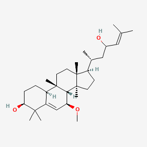molecular formula C31H52O3 B1257703 (3S,7S,8R,9S,10S,13R,14S,17R)-17-[(2R)-4-hydroxy-6-methylhept-5-en-2-yl]-7-methoxy-4,4,9,13,14-pentamethyl-2,3,7,8,10,11,12,15,16,17-decahydro-1H-cyclopenta[a]phenanthren-3-ol 