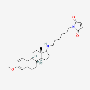 molecular formula C29H40N2O3 B1257726 1-[6-[[(8R,9S,13S,14S)-3-methoxy-13-methyl-6,7,8,9,11,12,14,15,16,17-decahydrocyclopenta[a]phenanthren-17-yl]amino]hexyl]pyrrole-2,5-dione 