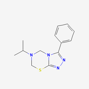 3-Phenyl-6-propan-2-yl-5,7-dihydro-[1,2,4]triazolo[3,4-b][1,3,5]thiadiazine