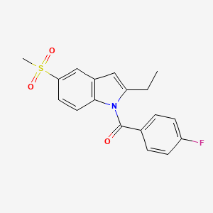 [2-Ethyl-5-(methanesulfonyl)-1H-indol-1-yl](4-fluorophenyl)methanone