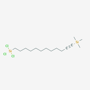 Trichloro[12-(trimethylsilyl)dodec-11-YN-1-YL]silane