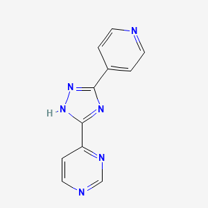 molecular formula C11H8N6 B1257735 3-(4-Pyrimidinyl)-5-(4-pyridyl)-1,2,4-triazole CAS No. 36646-37-4