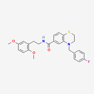 N-[2-(2,5-dimethoxyphenyl)ethyl]-4-[(4-fluorophenyl)methyl]-2,3-dihydro-1,4-benzothiazine-6-carboxamide