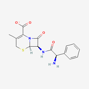 molecular formula C16H16N3O4S- B1257749 Cephalexin(1-) 