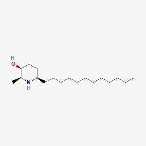molecular formula C18H37NO B1257795 (2S,3S,6R)-6-dodecyl-2-methylpiperidin-3-ol 