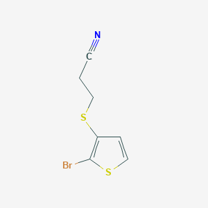 3-[(2-Bromothiophen-3-yl)sulfanyl]propanenitrile