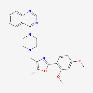 molecular formula C25H27N5O3 B1257809 2-(2,4-Dimethoxyphenyl)-5-methyl-4-[[4-(4-quinazolinyl)-1-piperazinyl]methyl]oxazole 