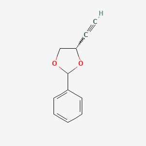 molecular formula C11H10O2 B12578110 1,3-Dioxolane, 4-ethynyl-2-phenyl-, (4S)- CAS No. 532384-78-4