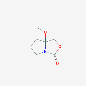 molecular formula C7H11NO3 B12578129 7a-Methoxytetrahydro-1H,3H-pyrrolo[1,2-c][1,3]oxazol-3-one CAS No. 188015-41-0