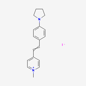 1-Methyl-4-{2-[4-(pyrrolidin-1-yl)phenyl]ethenyl}pyridin-1-ium iodide