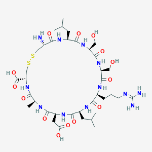 molecular formula C37H64N12O14S2 B12578151 H-Cys(1)-Leu-Ser-Ser-Arg-Leu-Asp-Ala-Cys(1)-OH 