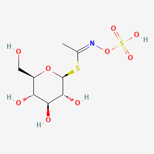 molecular formula C8H15NO9S2 B1257816 1-S-[(1Z)-N-(sulfooxy)ethanimidoyl]-1-thio-beta-D-glucopyranose 