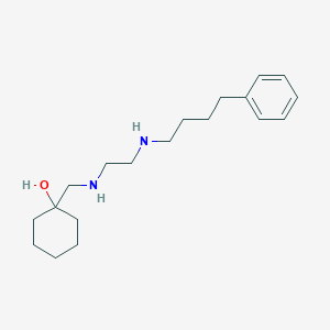 1-[({2-[(4-Phenylbutyl)amino]ethyl}amino)methyl]cyclohexan-1-OL