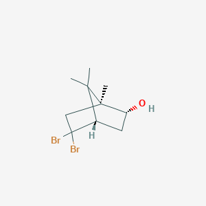 molecular formula C10H16Br2O B12578191 (1S,2R,4S)-5,5-Dibromo-1,7,7-trimethylbicyclo[2.2.1]heptan-2-ol CAS No. 603966-41-2