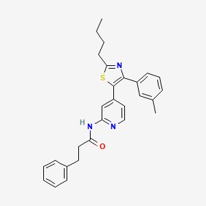 N-[4-[2-Butyl-4-(3-methylphenyl)-1,3-thiazol-5-YL]-2-pyridyl]-3-phenylpropanamide