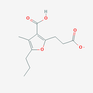 3-Carboxy-4-methyl-5-propyl-2-furanpropanoate