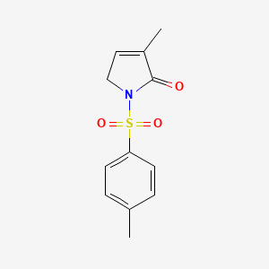 molecular formula C12H13NO3S B12578264 2H-Pyrrol-2-one, 1,5-dihydro-3-methyl-1-[(4-methylphenyl)sulfonyl]- CAS No. 301224-72-6