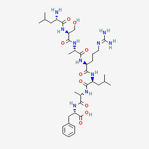 molecular formula C36H60N10O9 B12578271 L-Leucyl-L-seryl-L-alanyl-N~5~-(diaminomethylidene)-L-ornithyl-L-leucyl-L-alanyl-L-phenylalanine CAS No. 195157-42-7