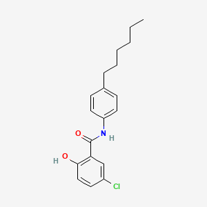 Benzamide, 5-chloro-N-(4-hexylphenyl)-2-hydroxy-