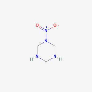 molecular formula C3H8N4O2 B12578300 1-Nitro-1,3,5-triazinane CAS No. 190895-02-4