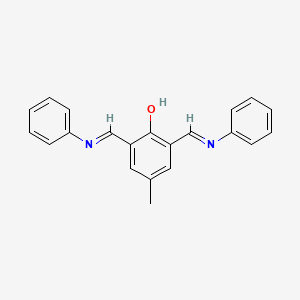 molecular formula C21H18N2O B12578311 6-(Anilinomethylidene)-4-methyl-2-[(E)-(phenylimino)methyl]cyclohexa-2,4-dien-1-one CAS No. 209905-69-1