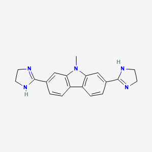 9H-Carbazole, 2,7-bis(4,5-dihydro-1H-imidazol-2-yl)-9-methyl-