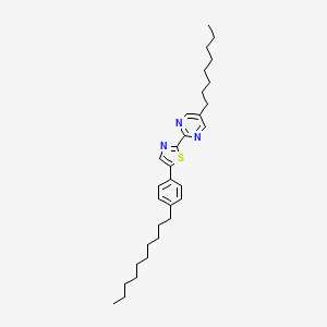 molecular formula C31H45N3S B12578371 2-[5-(4-Decylphenyl)-1,3-thiazol-2-YL]-5-octylpyrimidine CAS No. 189820-13-1