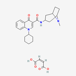 molecular formula C28H35N3O6 B1257839 (Z)-but-2-enedioic acid;1-cyclohexyl-N-(8-methyl-8-azabicyclo[3.2.1]octan-3-yl)-4-oxoquinoline-3-carboxamide 