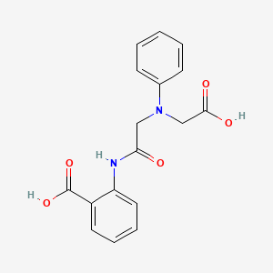 molecular formula C17H16N2O5 B12578395 2-{2-[(Carboxymethyl)(phenyl)amino]acetamido}benzoic acid CAS No. 192068-03-4