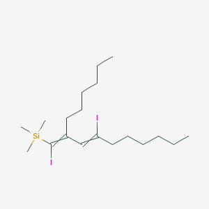 (2-Hexyl-1,4-diiododeca-1,3-dien-1-yl)(trimethyl)silane