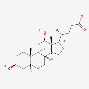 molecular formula C24H39O4- B1257844 3beta,12alpha-Dihydroxy-5beta-cholan-24-oate 