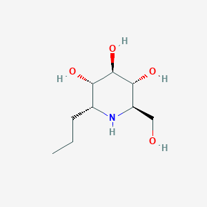 molecular formula C9H19NO4 B12578456 alpha-1-C-Propyl-DNJ CAS No. 193270-40-5