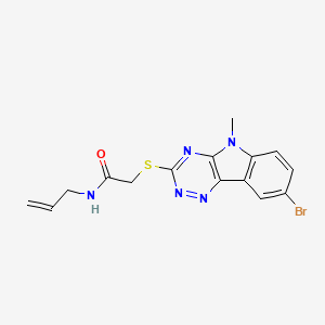 Acetamide,2-[(8-bromo-5-methyl-5H-1,2,4-triazino[5,6-B]indol-3-YL)thio]-N-2-allyl-