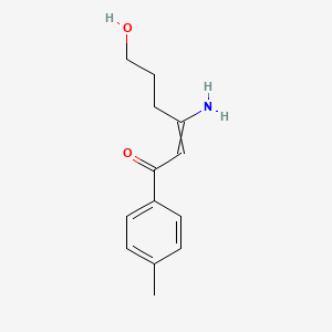 molecular formula C13H17NO2 B12578478 3-Amino-6-hydroxy-1-(4-methylphenyl)hex-2-en-1-one CAS No. 304679-05-8