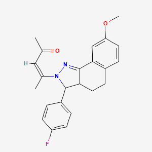 molecular formula C23H23FN2O2 B1257848 (Z)-4-[3-(4-氟苯基)-8-甲氧基-3,3a,4,5-四氢苯并[g]吲唑-2-基]戊-3-烯-2-酮 